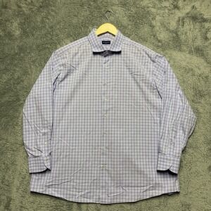 Proper Cloth Shirt Mens 3XL Purple Plaid Long Sleeve Button Up 100% Cotton